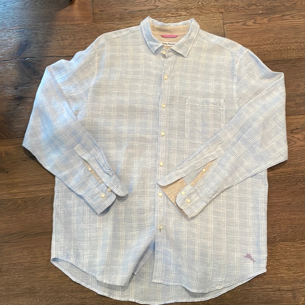 Tommy Bahama Ventana Plaid Linen Shirt